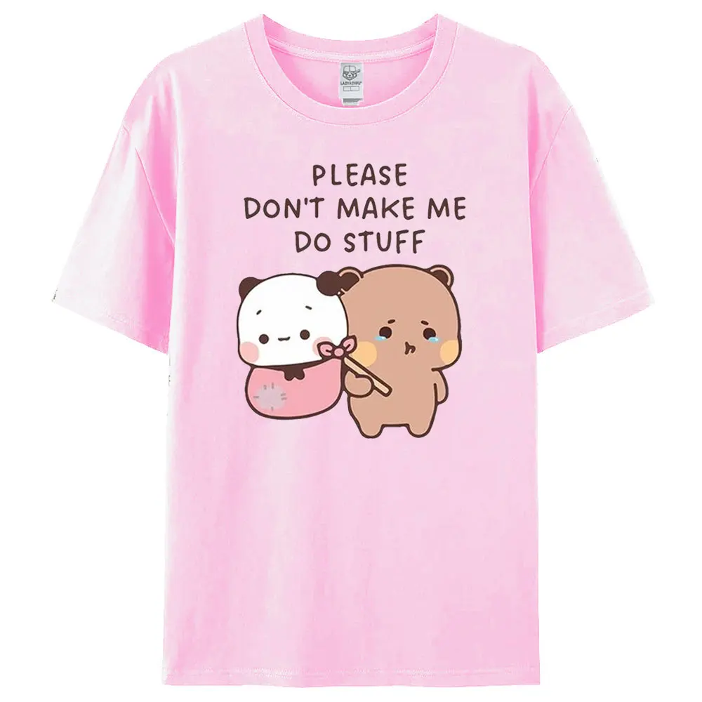 Bluza Bubu Dudu Śmieszna Koszulka z Grafiką Leniwego Niedźwiedzia Panda Koszulki dla Par Casualowe Koszulki Męskie Damskie Codzienna Moda Urocze Topy