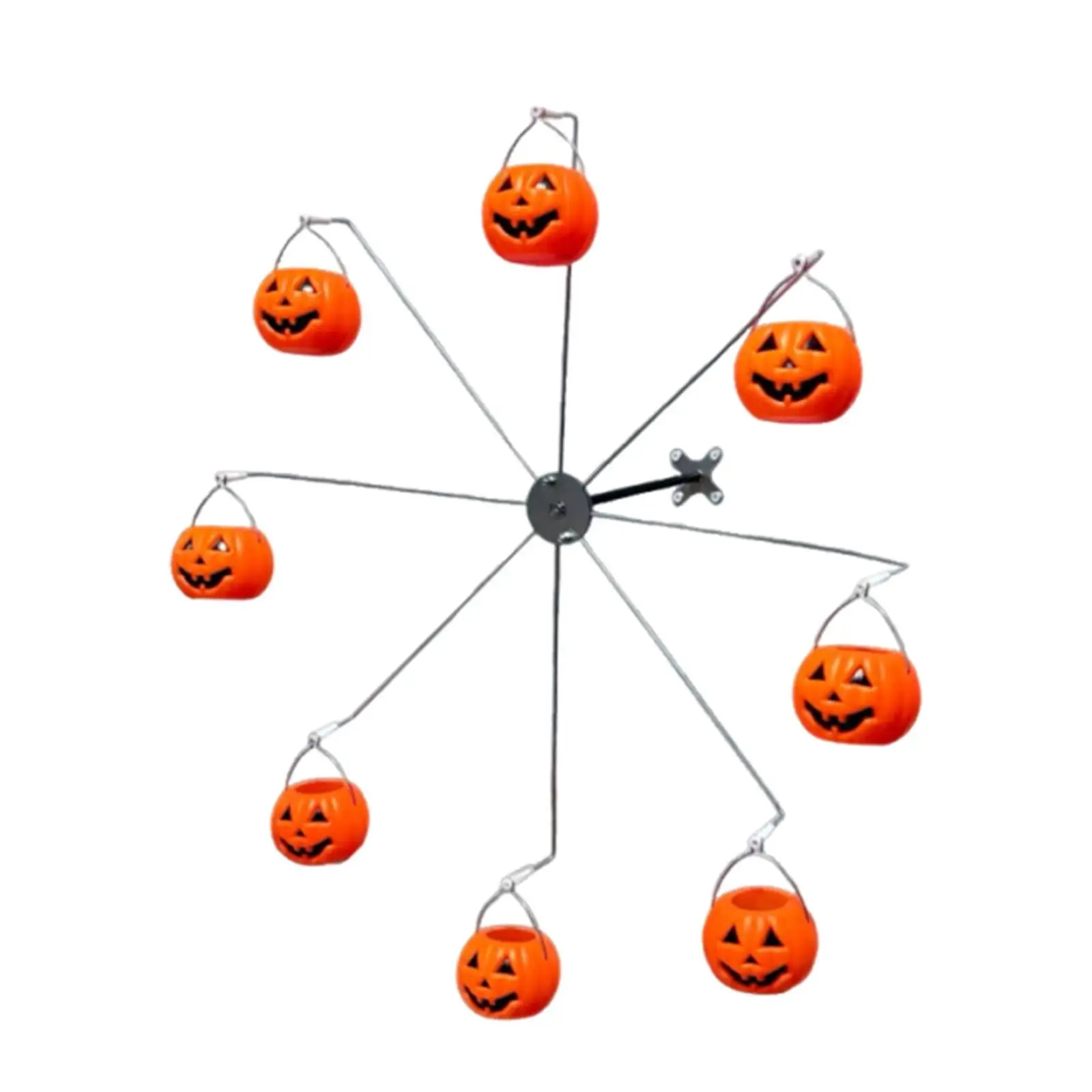 Kürbis-Vogelfutterstation mit rundem Rad, Halloween-Dekor, interaktiv, drehbar, dynamisch