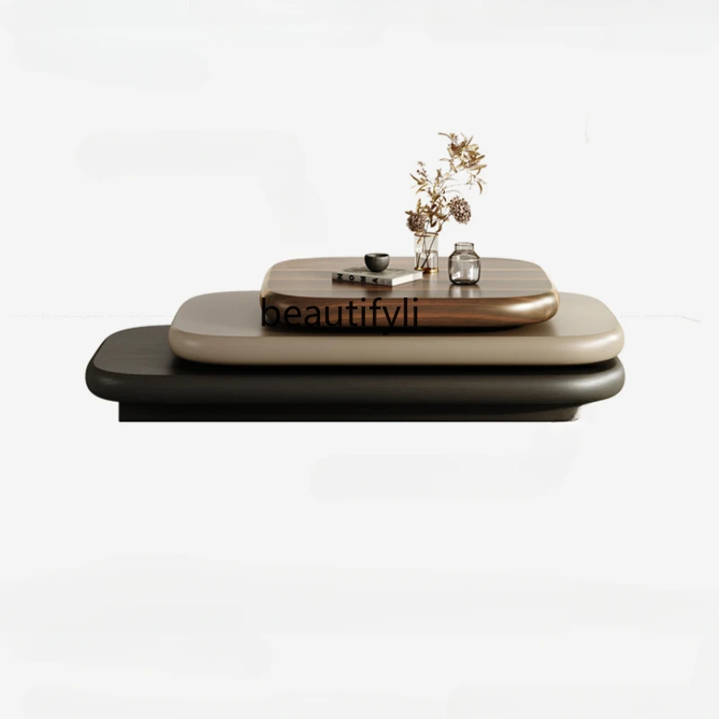 Rotating pebble coffee table living room new designer suspension minimalist modern tea table