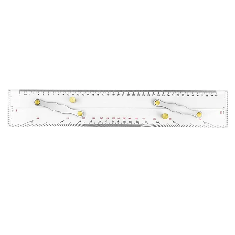 Marine Parallel Ruler Clear Scales, Mapping Points to Pull Parallel Ruler 450MM, Nautical Charts Parallel Ruler for Boat