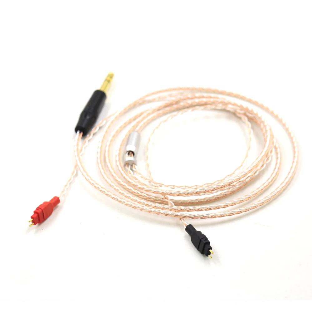 كابل ترقية سماعة الرأس Haldane HIFI فردي كريستال نحاسي فضي لـ Sennheiser HD580 HD600 HD650 HDxxx HD660S HD58x HD6xx