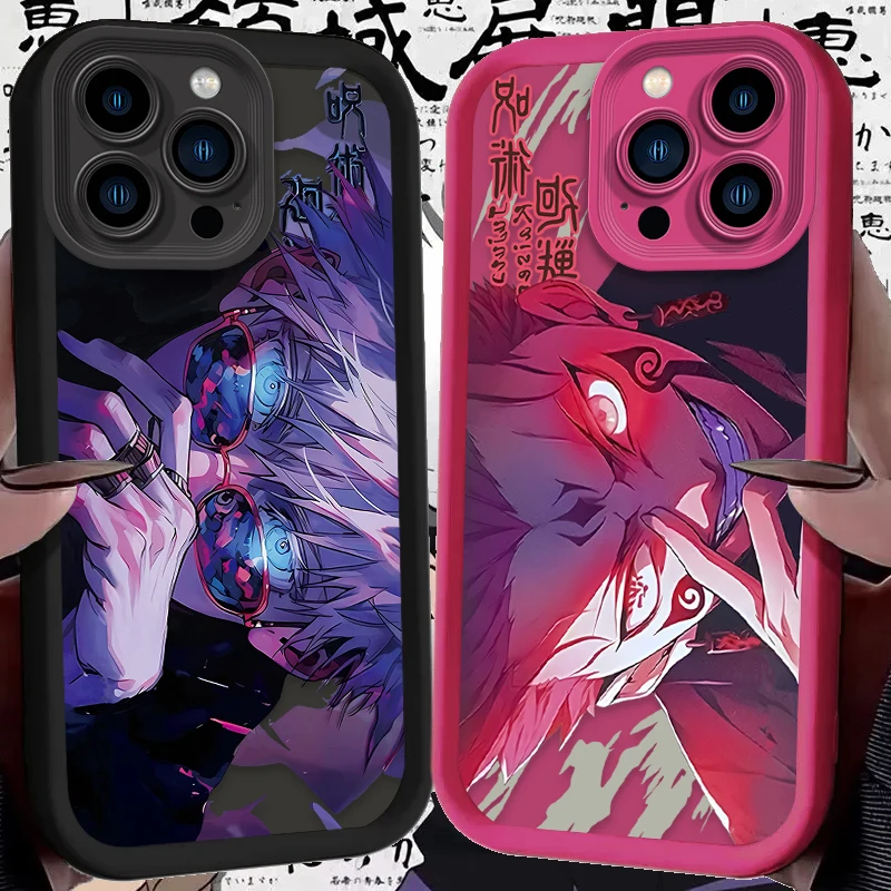 Jujutsu Kaisen Gojo Satoru Phone Case for iPhone 16 15 14 13 12 11 Pro Max XS X XR 8 7 Plus SE 2020 Silicone Soft Back Cover