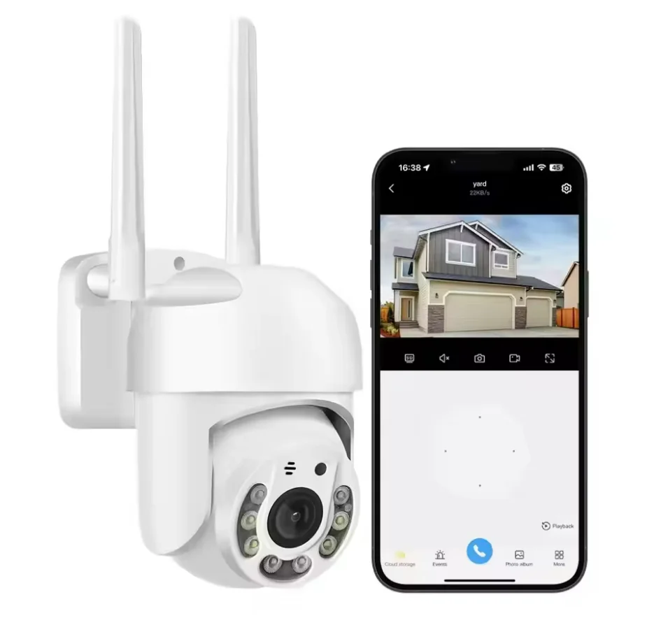 3MP Camera Outdoor Security Camera CCTV Surveillance Full Color Night Vision Motion Detect Auto Tracking
