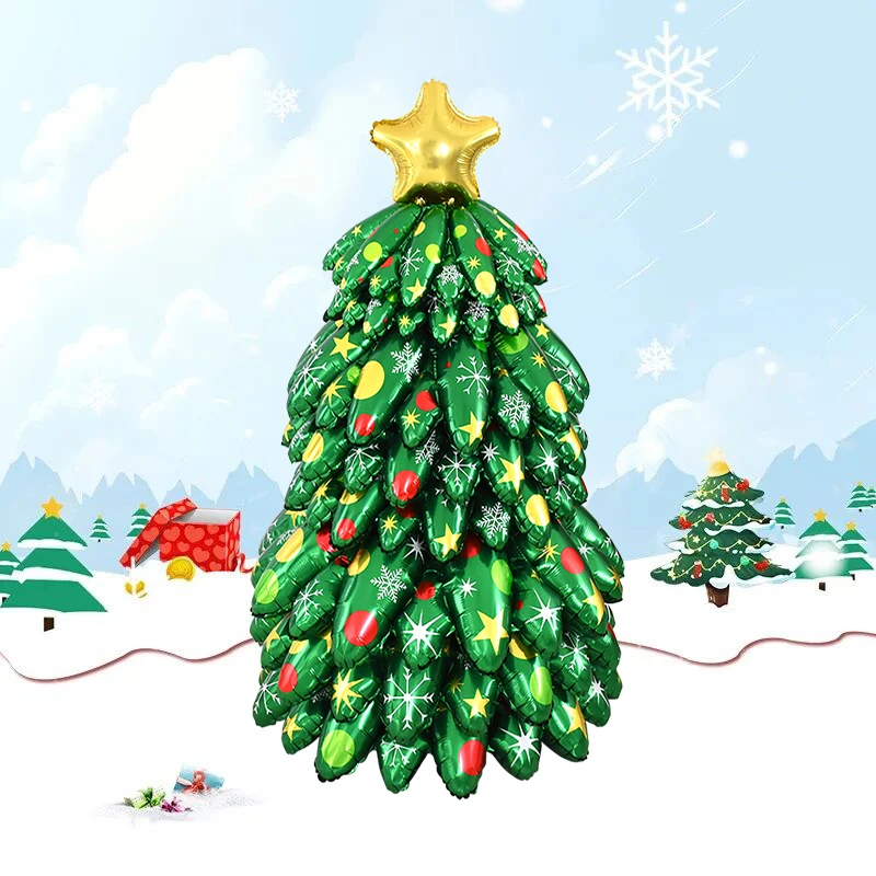 

Christmas Theme Party Balloons Decorations Christmas Tree Foil Balloon DIY Merry Christmas Party Supplies New Year Party Decor