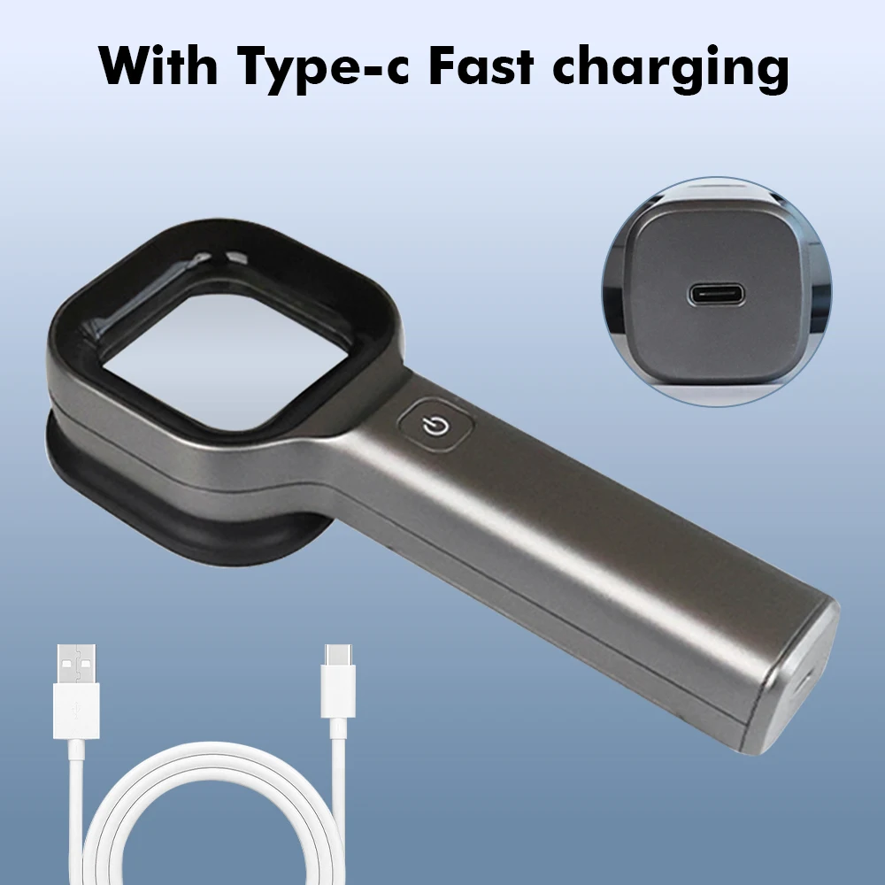 Handheld Wood Lamp Skin Analyzer Portable for Facial Skin Personal Beauty Care Pet Cat and Dog Detection 365 Nanometer UV Gift