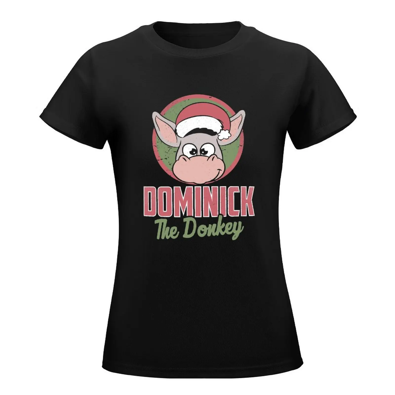 Dominick The Donkey Italian Christmas T-Shirt animal print plus sizes kawaii clothes t shirts for Women