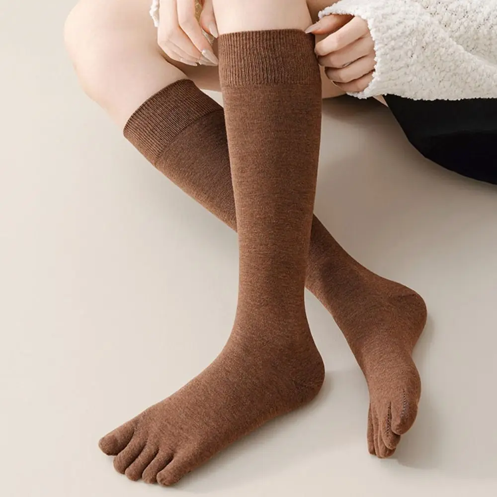 

Anti-slip Five Finger Long Socks Harajuku Hosiery JK Calf Stockings Separate Toe Solid Color Split Toe Socks Spring Summer