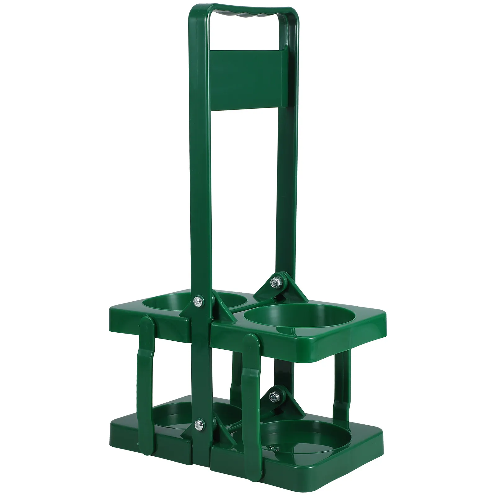 Folding Beer Basket Carrier for Up to 6 Bottles Strong Plastic Wine Bottle Carrier Handheld Drink Holder Bar Supplies Portable