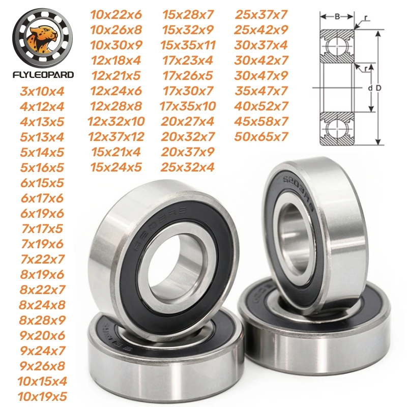AliExpress NONE 4pcs of 6902RS 15x28x7 mm Bicycle Bearing ABEC-7 6802 6803 6900 6903 15267 16287 17287 18307 24377 -2RS Mountain Bike Bearing