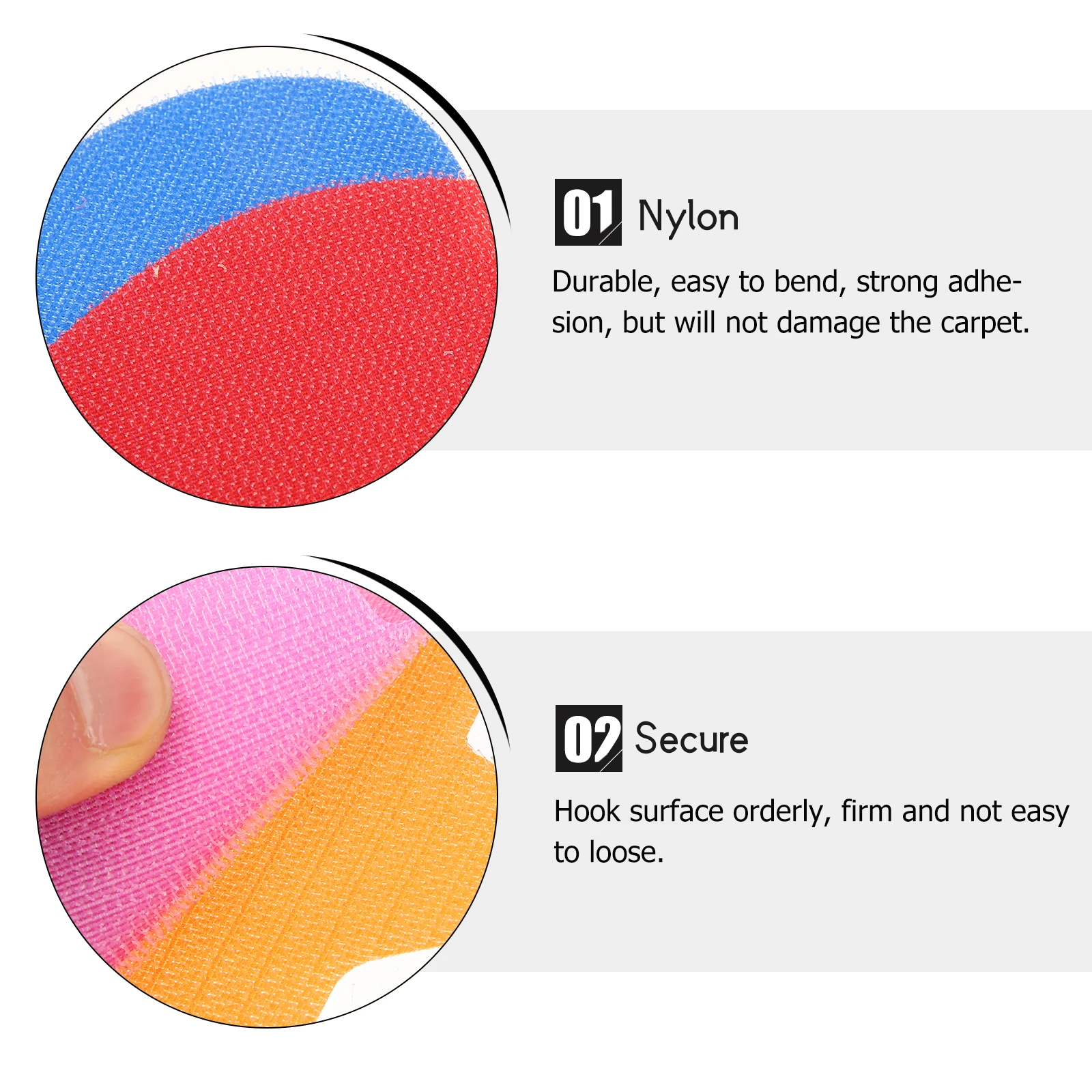 

20pcs Spots Hook Loop Colorful Rug Markers Kids Home Classroom Teaching Carpet Spot Marker Aids Durability Nylon