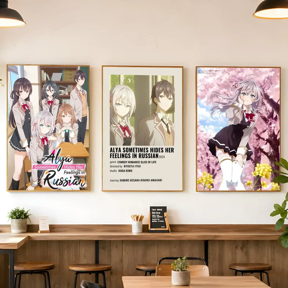 Anime Alya Sometimes Hides Her Feelings In Russian Poster Matte Wall Peel And Stick Decor Bedroom Living Room Office Dorm Home