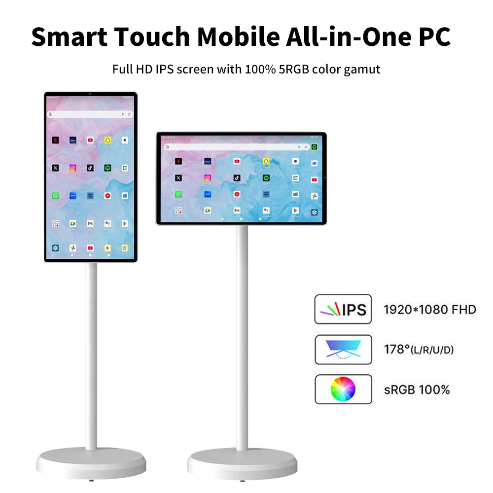 Movable Smart TV Wireless Random Screen Live Display Indoor Use Hot Portable Monitor Touch Screen Smart Tv Portable Tv