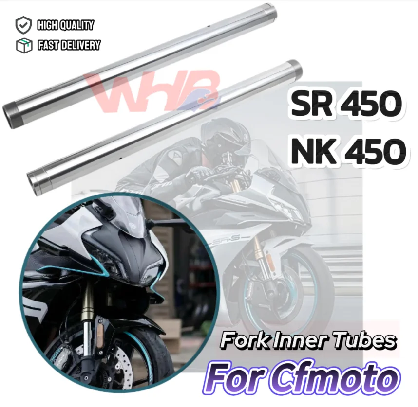 HIGH QUALITY Motorcycle Accessories Front Suspension Fork Inner Tubes Set For Cfmoto SR450 450SR NK450 factory direct-selling