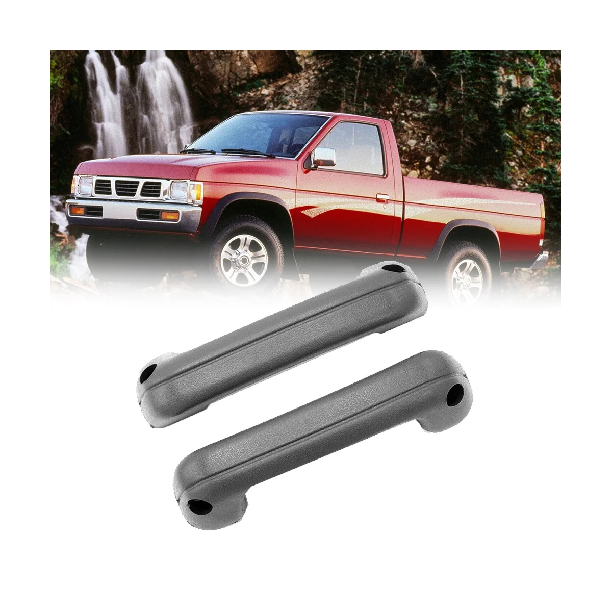 1Pair Gray Outer Door Handle Pull for Datsun Big-M D21 1986-1997 80940-15G00 80941-15G00 Car Door Armrest Grab