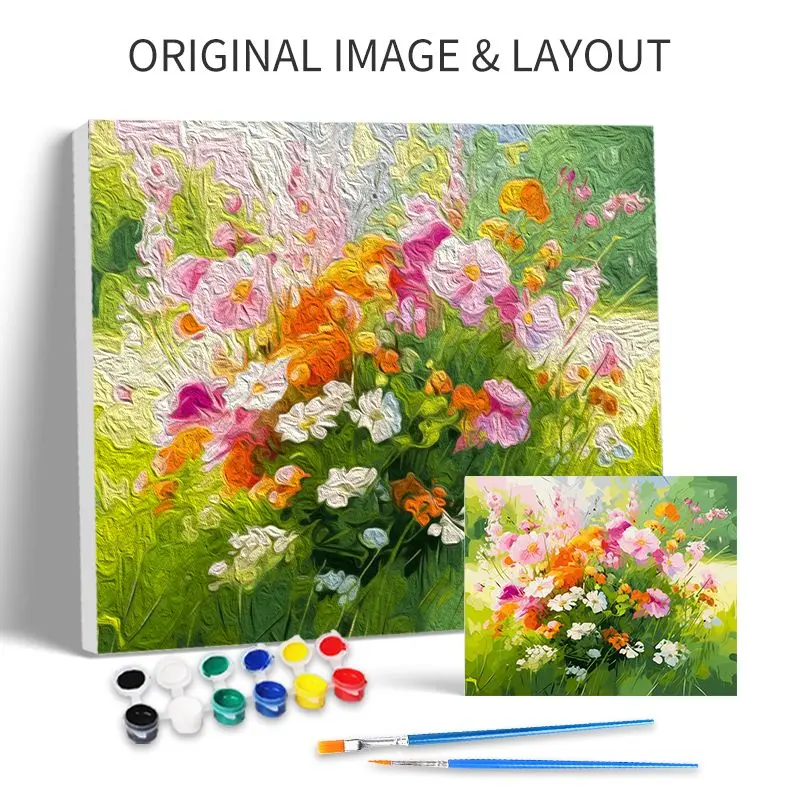 CHENISTORY Paint By Number Nature Landscape Kits Drawing On Canvas DIY Pictures By Number Flower HandPainted Gift Home Decor