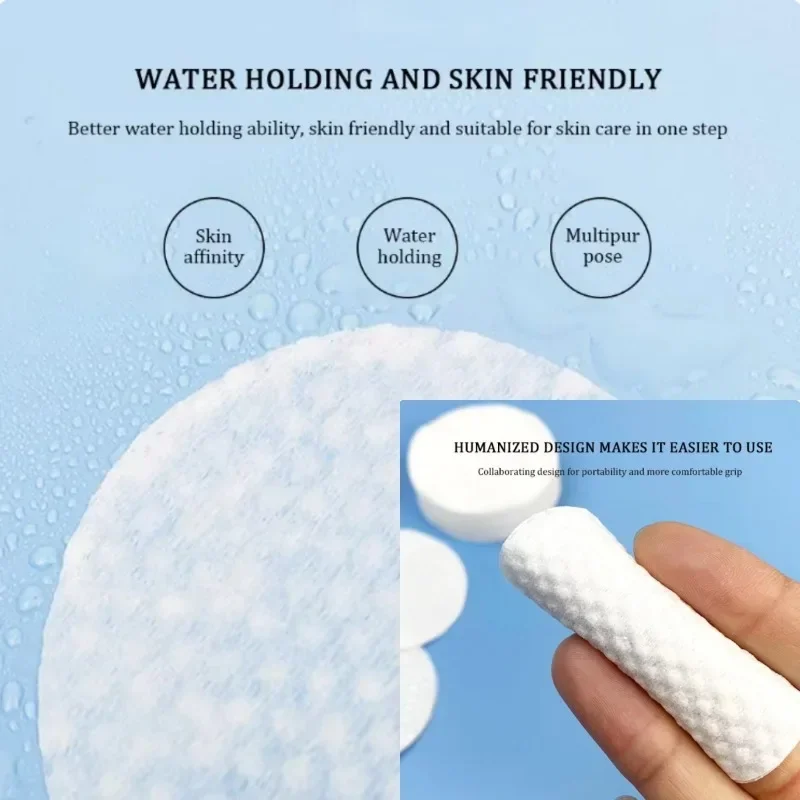 Accessoires de maquillage pour le visage jetables, tampons en coton bouffantes, dissolvant de papier doux, pratique pour enlever le maquillage, 1200 pièces