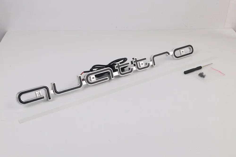 

Для Audi Quattro Эмблема Свет A3 A4 A5 A6 A6 A7 A8 Q3 Q5 Q7 S3 S4 S5 RS3 RS4 RS6 Светодиодная передняя решетка с логотипом Quattro Logo Light