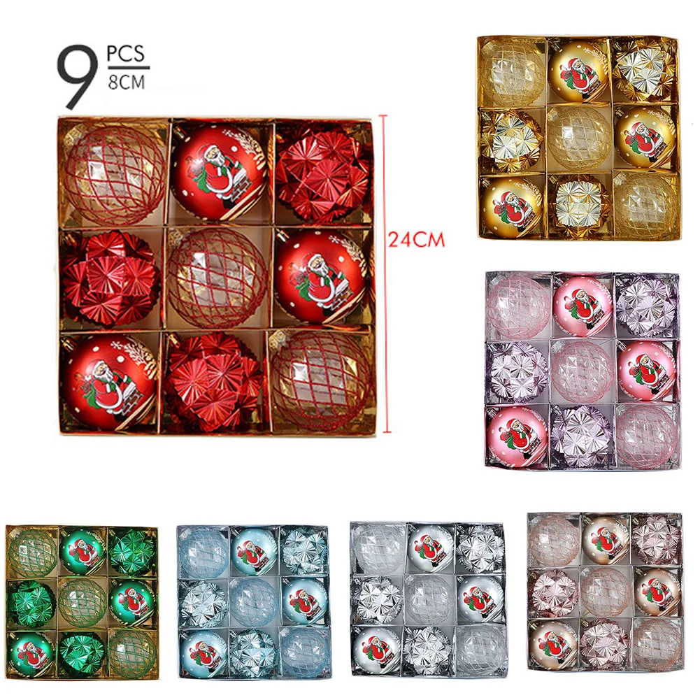 

Decorations Christmas Balls PET PS Blue Gold Pink Red Rose Gold Silver For Holiday Wedding Party Hanging Balls