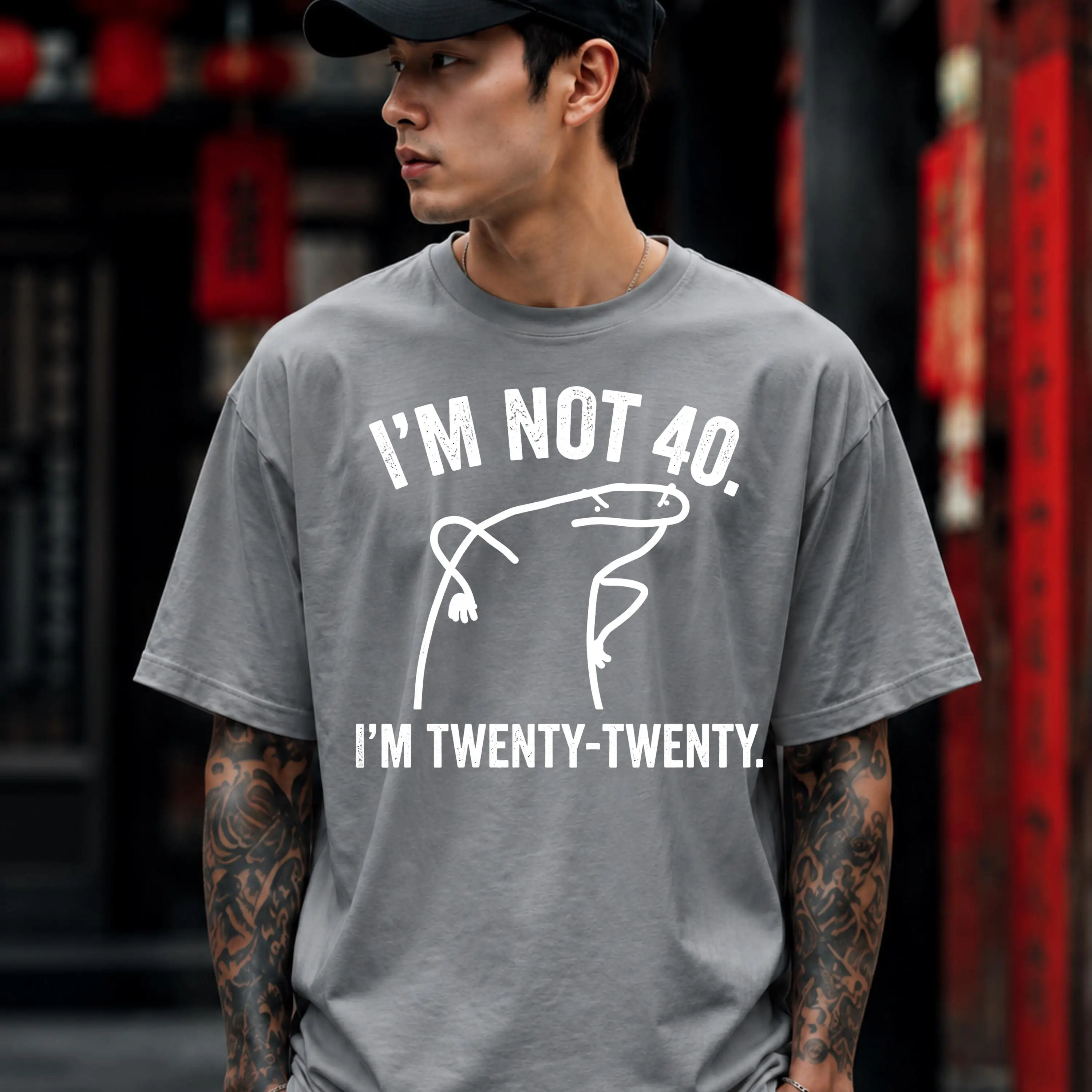 I'm Not 40 I'm Twenty-Twenty T-Shirt | Funny 40th Birthday Humor Casual Unisex Tee for Milestone Celebration High-Quality  Tee