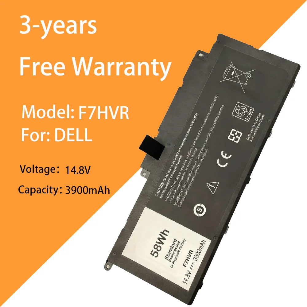 

14.8V 3900mAh Laptop Battery F7HVR for Dell Inspiron15 7537 7737 7746 P36F F7HVR T2T3J