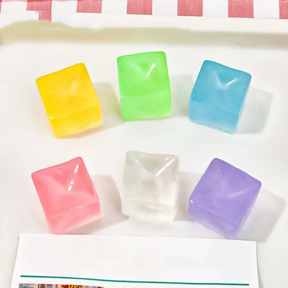 10-100 Stück Niedliche Fidget-Spielzeuge Mini Squishy Spielzeuge Mochi Eiswürfel Stressball Spielzeug Kawaii Transparenter Würfel Katzenpfote Fisch Stressabbau – Detail 5