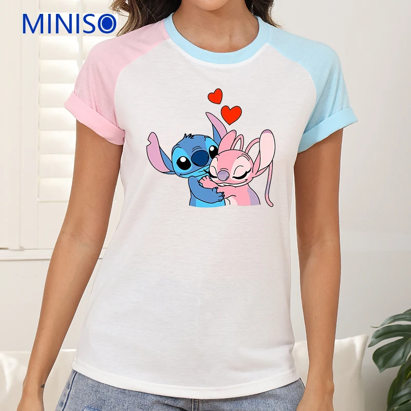 

Disney Mickey Mouse cute cartoon print ladies short sleeve crew neck t-shirt spring and summer sweet and casual