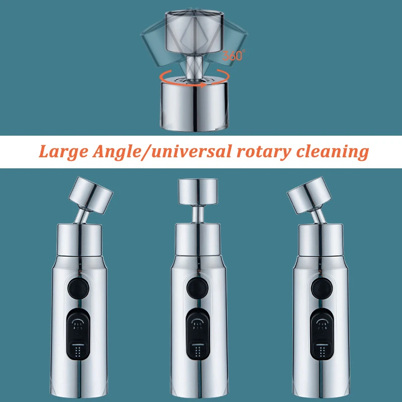 Kitchen Faucet Aerator 3 Modes Bathroom Anti-splash Tap Extender Adapter Faucet Washbasin Sprayer Saving Water Tap Filter Nozzle