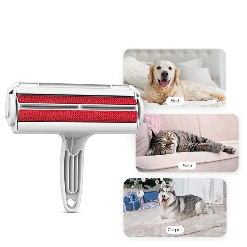 Pet Hair Remover Roller Pet Hair Remov Cleaning Removing Dog Cat Self Cleaning Lint Pet Hair Remover  One Hand Operate