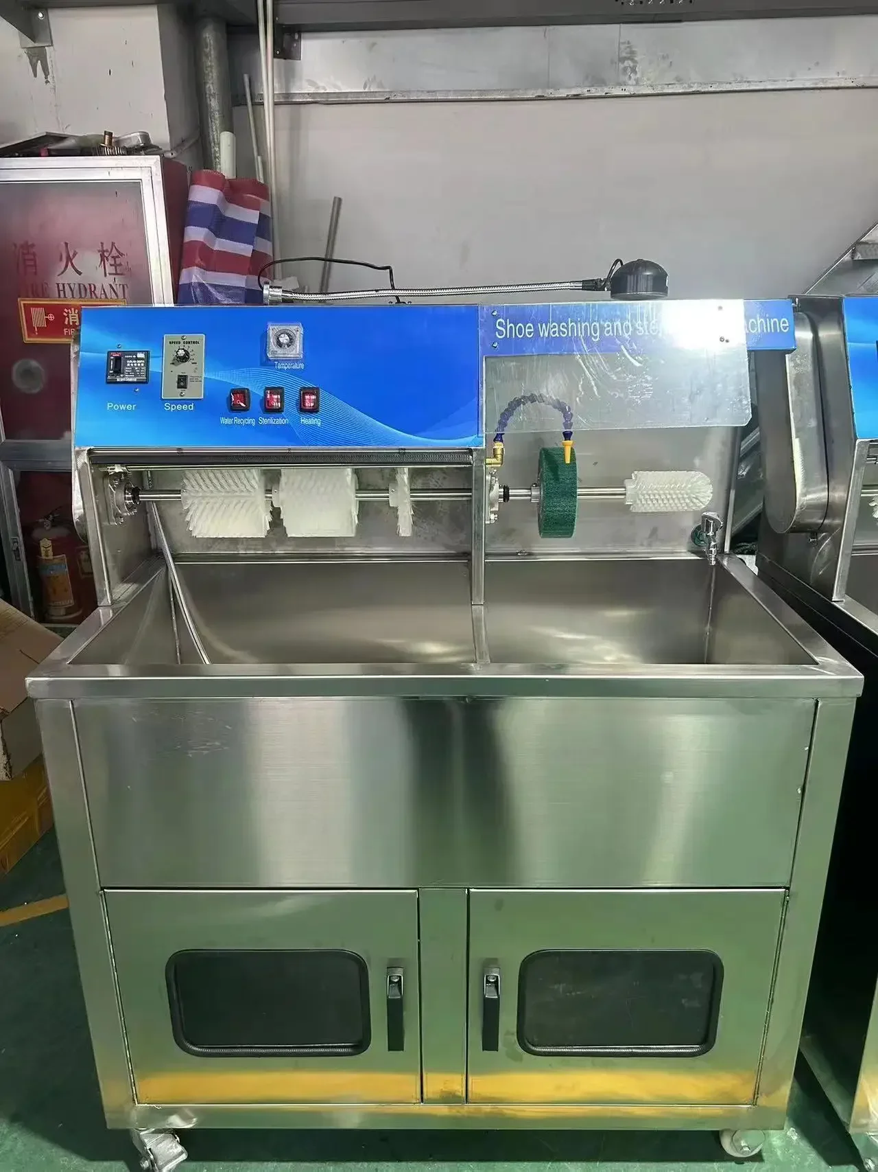 Hand Operated Shoes Cleaning Machine Industrial Shoes Washer Shoe Washing Equipment With Steam