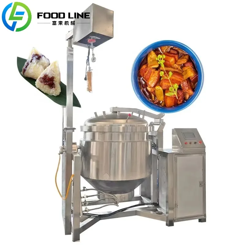Mesin Retort Industri Kapasitas Besar Bertekanan Tinggi FL Customzied dengan Sistem Miring dan Pengangkat Khusus untuk Memasak Makanan