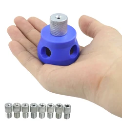 Kit di maschere per tasselli con guida per trapano verticale sostituibile 3-10mm posizionamento del trapano foro tascabile Jig Hole Puncher strumenti per la lavorazione del legno