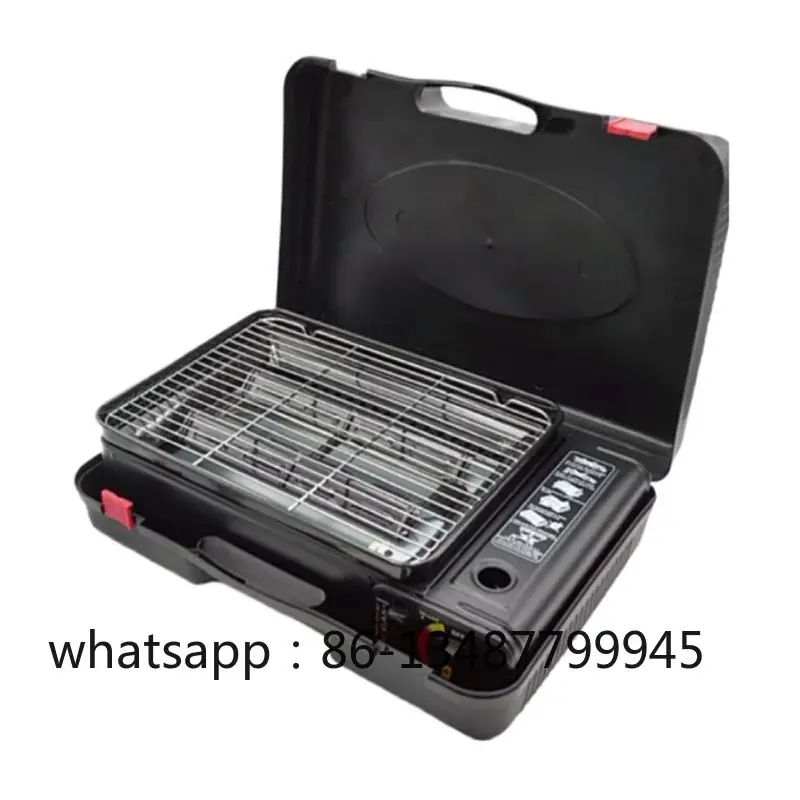 

Gas Stoves Camping Barbecue Stove Portable Outdoor Gas BBQ Oven Shelf Liquefied Portable Gas Stove Smokeless Barbecue Grill Rack