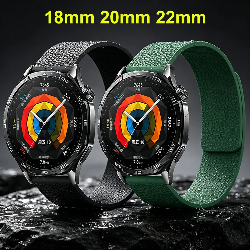 18mm 20mm 22mm Magnetisches Armband für Huawei Watch 5 GT5/4 46MM 3Pro 4Pro Sport Silikon-Armband für Samsung Galaxy Watch 7 6 5 4