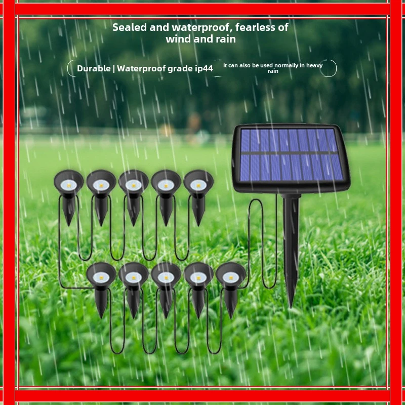 European Solar Garden Light, Household Outdoor Waterproof Garden Lawn Light, Simple Layout ABS One To Ten Aisle Light