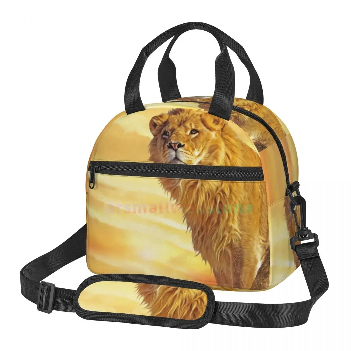 

Golden Lion Lunch Bag for Women Portable Thermal Insulated Lunch Box Picnic Multifunction Food Tote