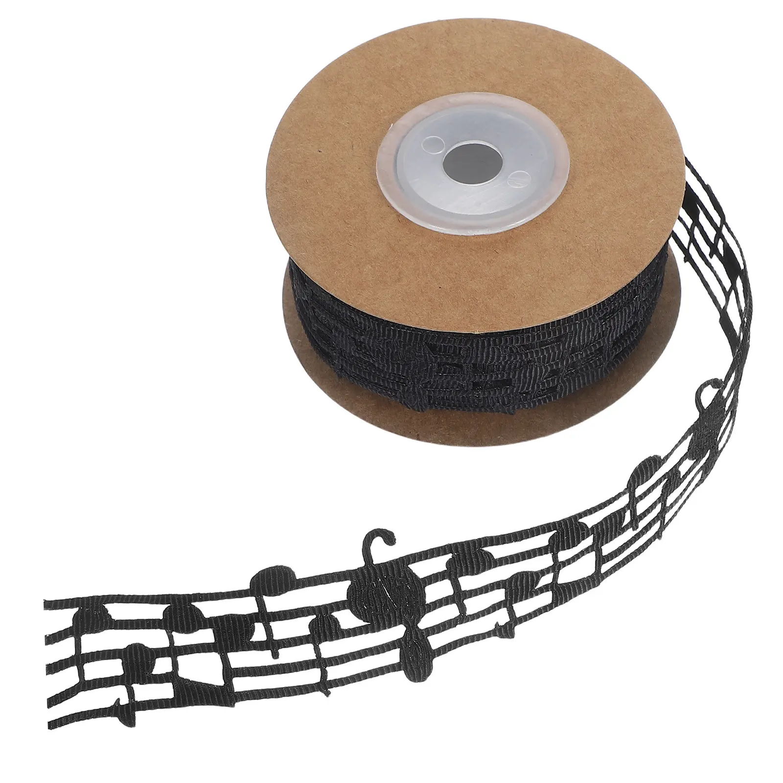 

Hollow Music Note Ribbon Durable Embossed Musical Fabric for DIY Craft Wrapping Wedding Party Decorations Sewing Craft Ribbon