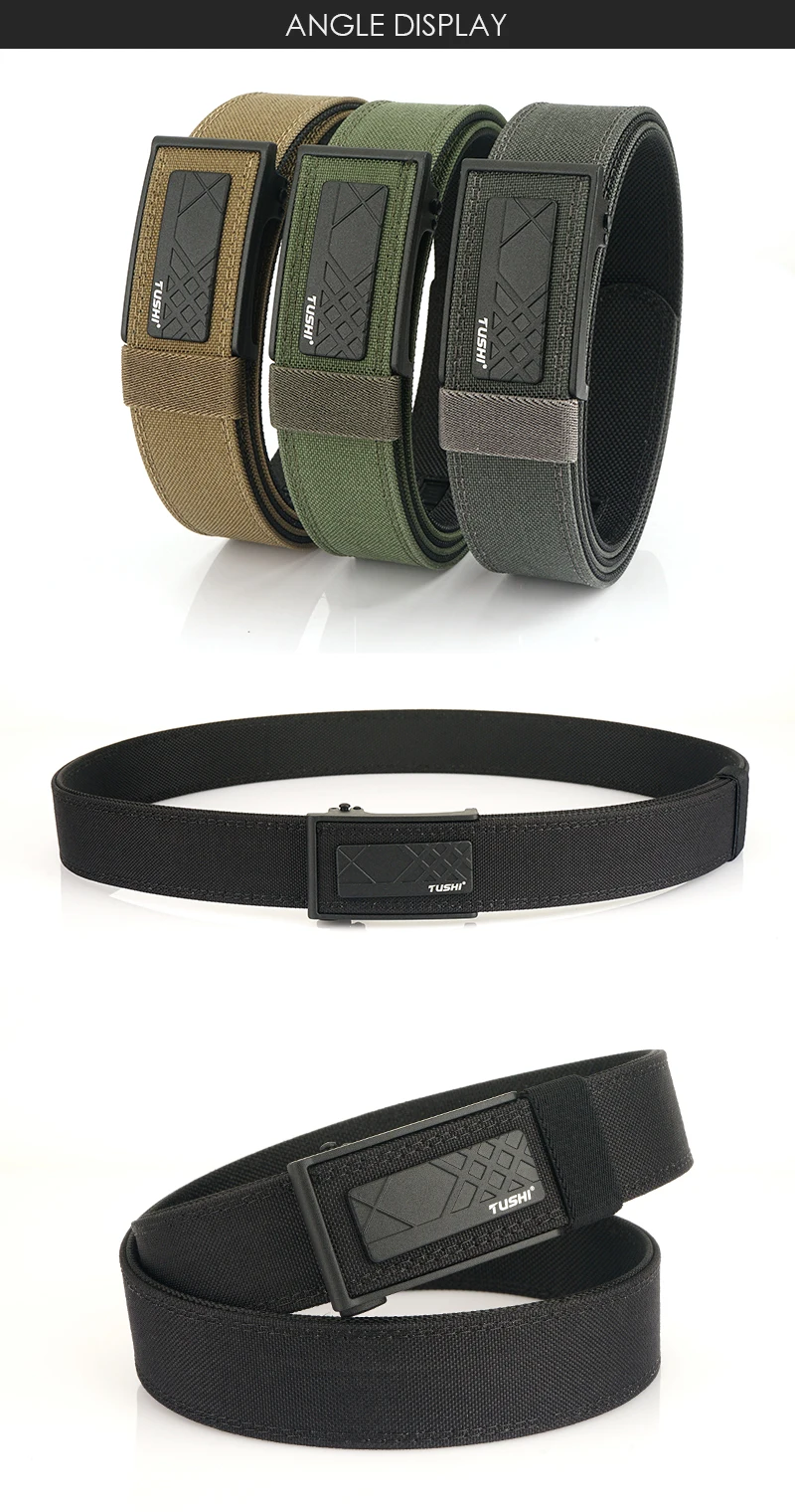 VATLTY Multifunctional Rigid Tactical Belt for Men Metal Automatic Buckle Casual Belt Stiff Work Belt Military Accessories