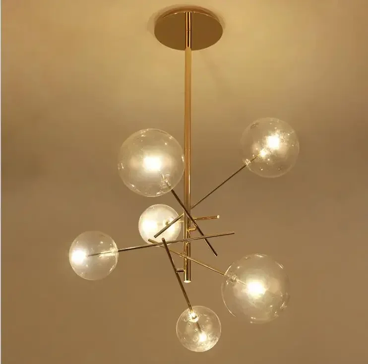 

Europe Modern Creative Concise Style Glass Pendant Light Glass Bubbles Study Living Room Restaurant Cafe Decoration Lamp