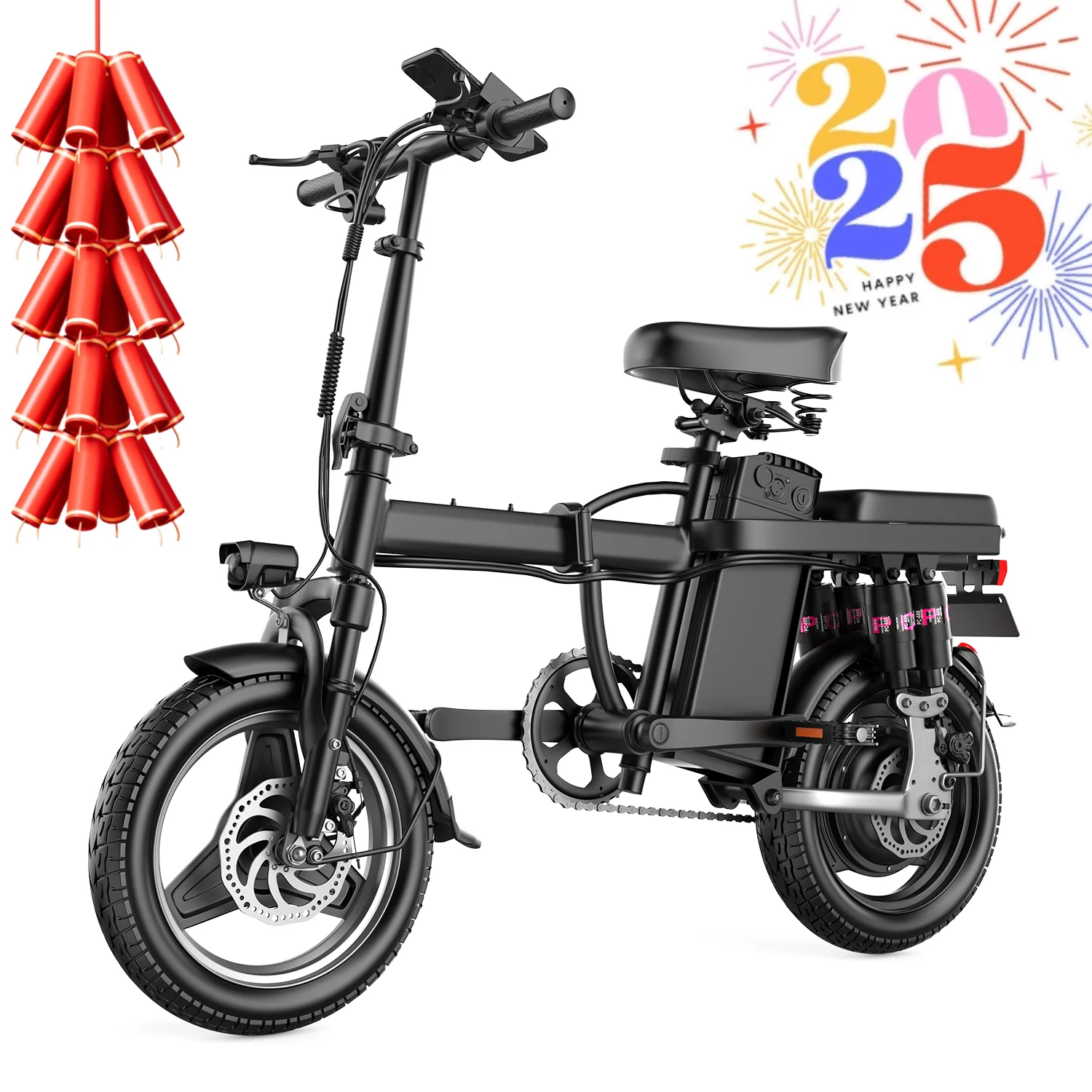 500W Foldable Adult Ebike ,48V 13AH Electric 14