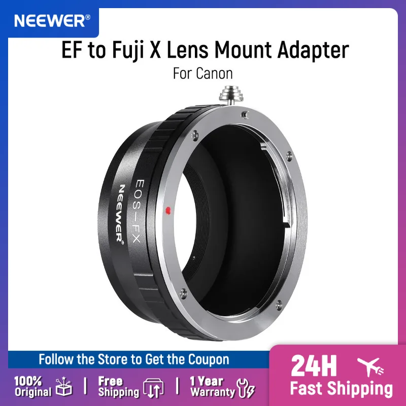 

NEEWER EF to Fuji X Lens Mount Adapter for Canon EF EF-S Lens to Fujifilm X Series Camera X-T2 X-T3 X-T5 X-T20 X-Pro 2