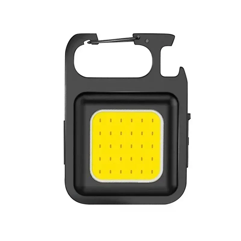 Mini porte-clés COB multifonctionnel, lampes de travail de poche LED, lampe de poche portable, lampes tire-bouchon de camping en plein air, 3 modes