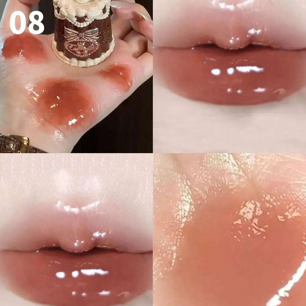 Rivestimento di bellezza Gelatina per labbra Trucco Idratazione a lunga durata Rossetto Collezione Sweetie Bear Cosmetici Carino con pennello Lucidalabbra solido