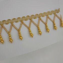 4-5cm Wide Pearl Beads Beaded Fringe, Dress Tassle Fringe, Costume Couture Tassle Fringe, Lampshade Fringe, DIY Bead Fringe