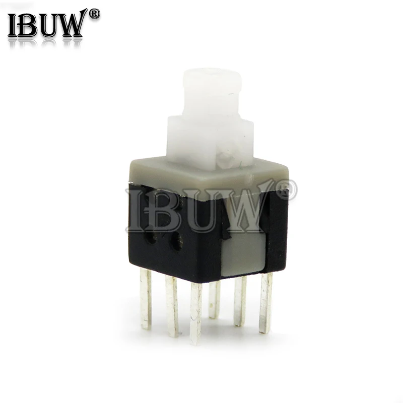 10 PÇS/LOTE 5.8*5.8 7*7 8*8 8.5*8.5mm Auto Bloqueio Push Tátil Power Micro Switch Kit Interruptores de Botão de 6 Pinos