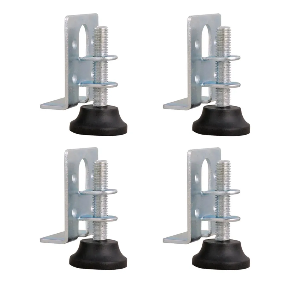 4Pcs Wardrobe Adjustable Leveling Feet Carbon Steel Nylon Furniture Leg Leveler Rust Resistant Closet Cabinet Support