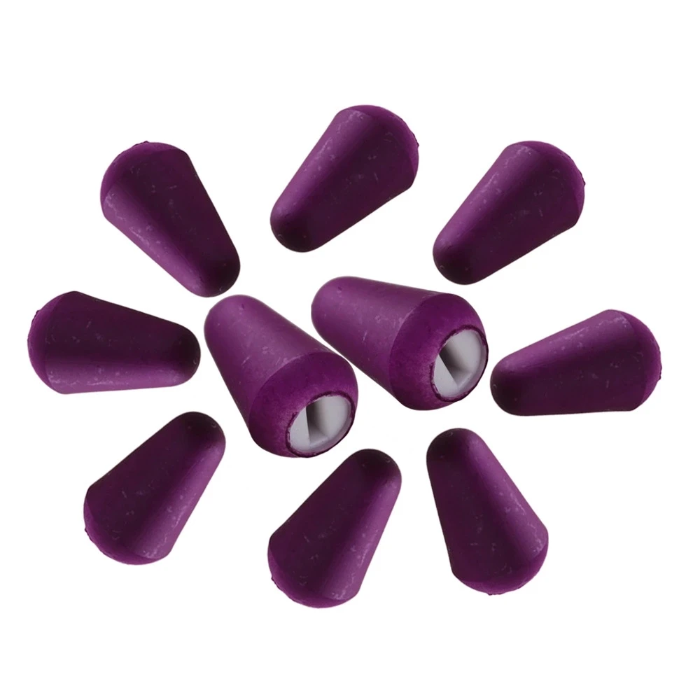10 x Purple/gold Music Part Electric Guitar Plastic 5 Way Tip Switch Knob Cap