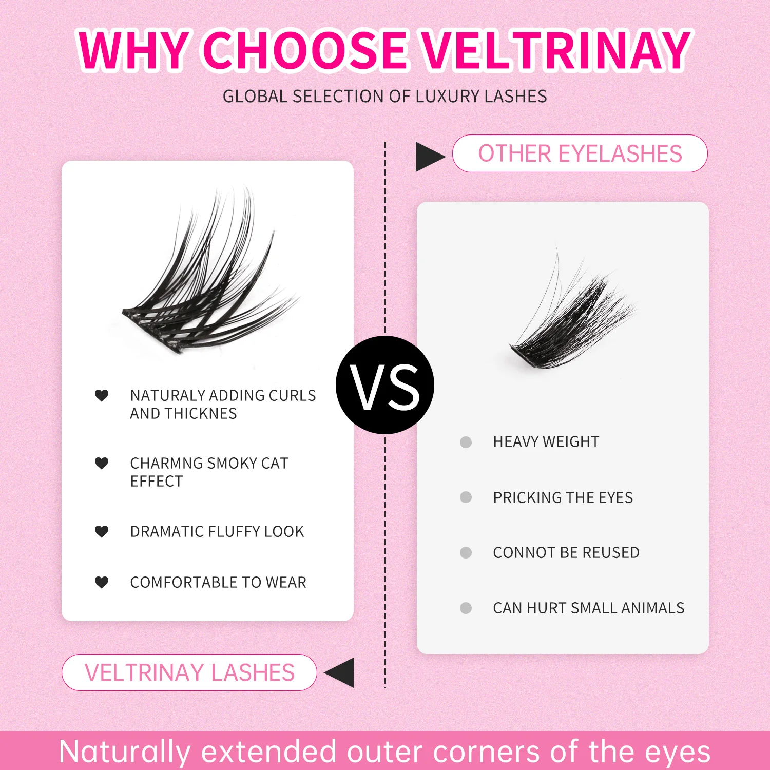 Veltrinay DIY Lash Extension Kit Natural Volume Includes Eyelash Tweezers Bonding Glue For Salon-Quality Results at Home Makeup