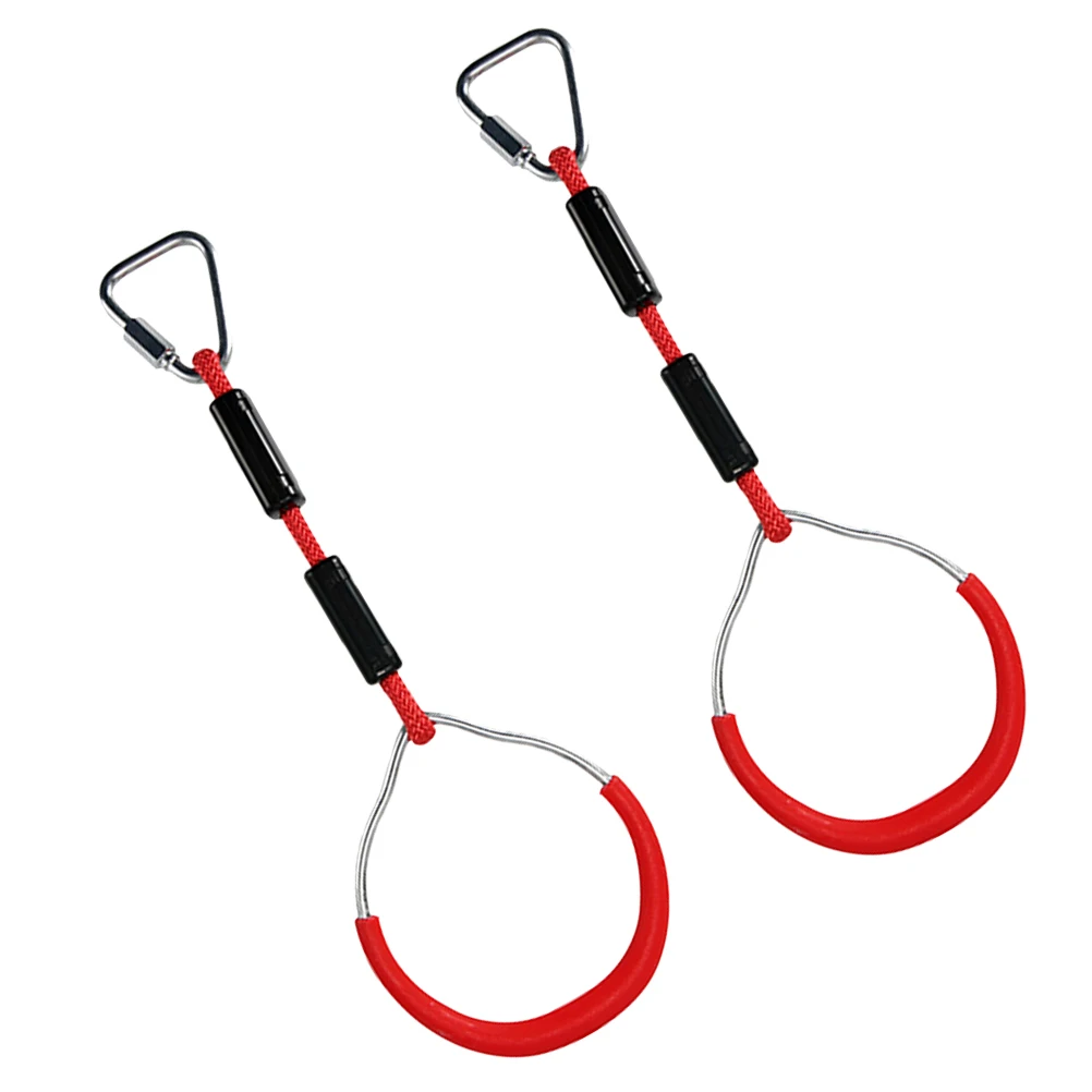 

2 Pcs Hanging Rings for Kids Colorful Swing Gymnastics Children Red Baby Outdoor Toys