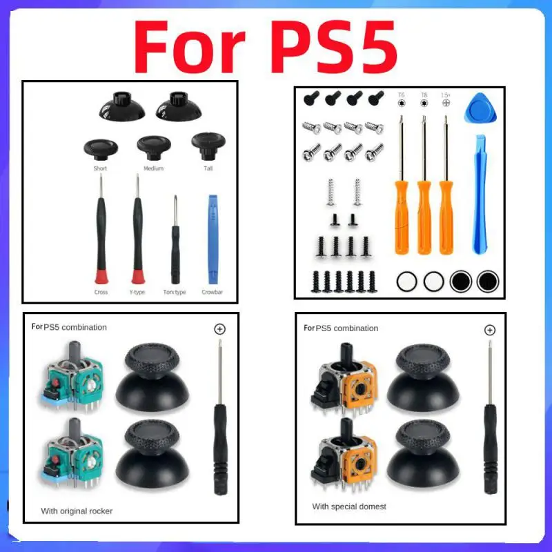 1/2set 3D Analog Joysticks Repair Kit For PS5 Controller Custom Analog Stick Joystick Model Repair Screwdriver Kit For PS5 