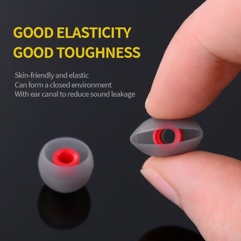 Universal 4.5mm In-ear Earbuds Tips Replacement Earphones Earplugs Silicone Ear Pads Soft Silicone Headset Eartips Cap S M L